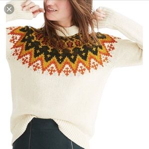 Madewell Fair Isle Pullover Sweater size Small